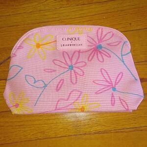 Clinique Pink Floral  Pouch